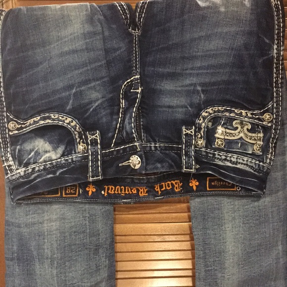 Women’s Like New Rock Revival Jeans Size 28 - Picture 3 of 5